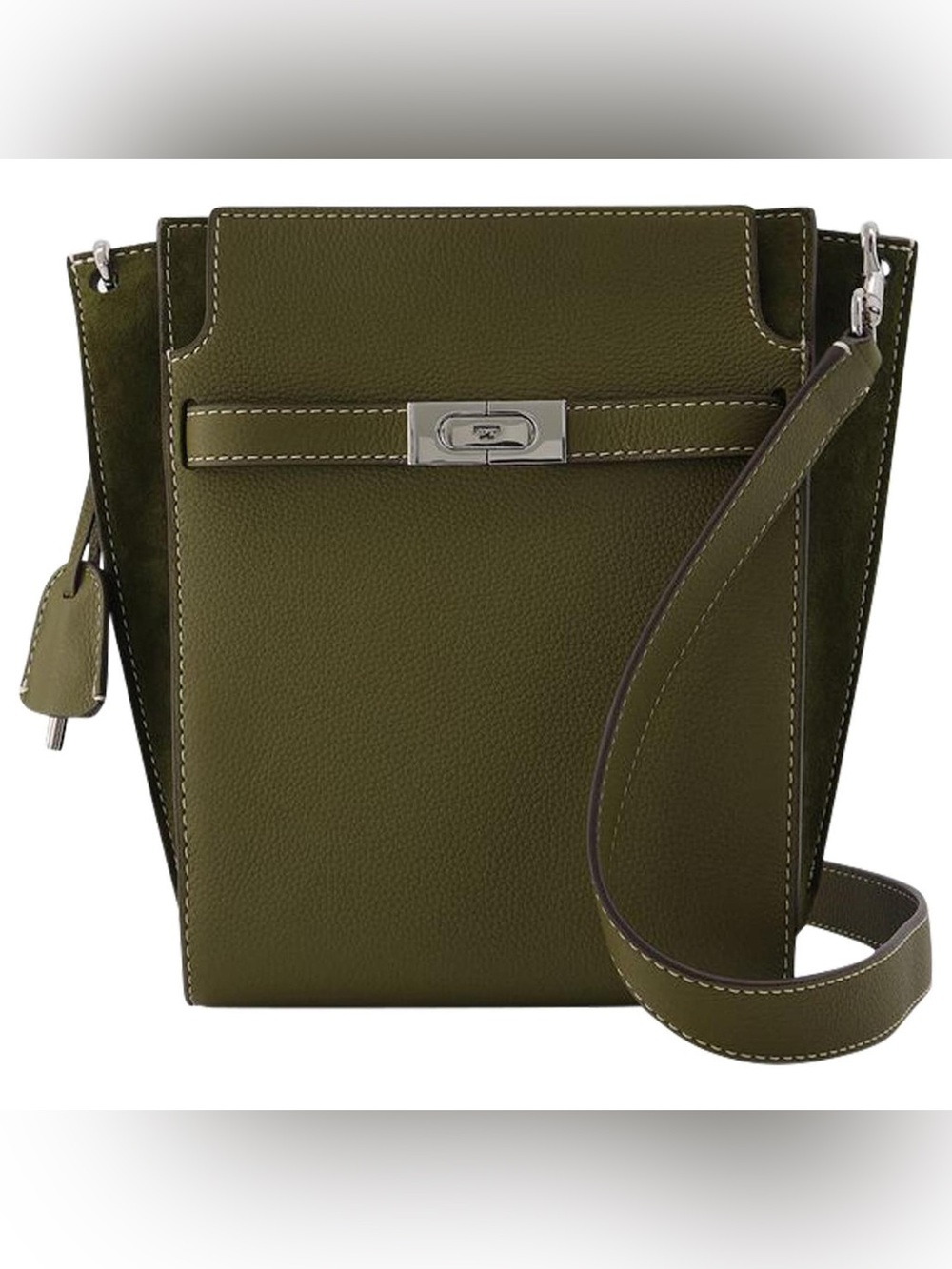 Tory Burch double bucket Lee bag pebbled - leccio